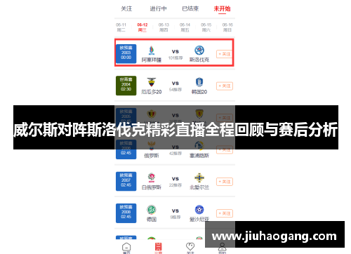 威尔斯对阵斯洛伐克精彩直播全程回顾与赛后分析